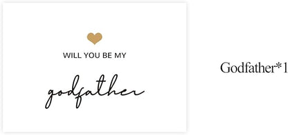 Will You Be My Godfather, God Father's Proposal Card Gifts with Envelope, Cute Gifts for Godather On Wedding Day.（Godfather B）