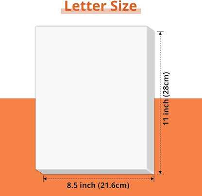 HTVRONT White Cardstock Paper Bundle - 50 Sheets Cardstock 8.5 x 11 Inch, 230 GSM Thick Cards for Cricut Machine, White Printer Paper for Scrapbooking, Crafts, Home Decoration (White/50 Sheets)