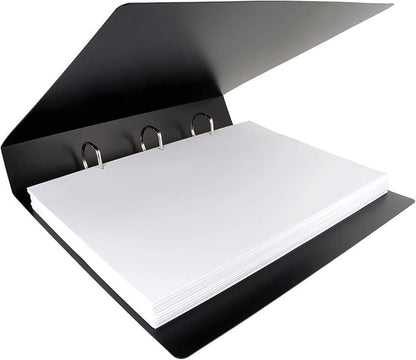 17x11 Binder Poly Panel Featuring a 2" Angle-D Ring Black