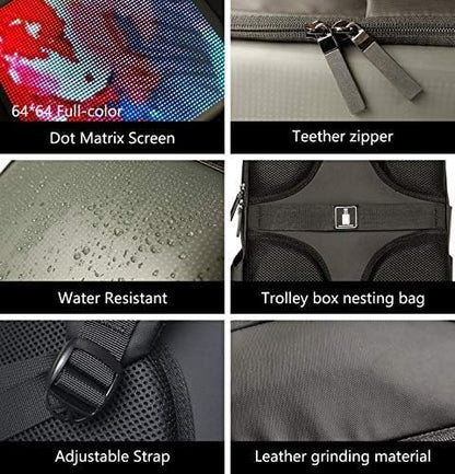 LED Backpack with Programmable Display, Bluetooth Connectivity (Large 25L)