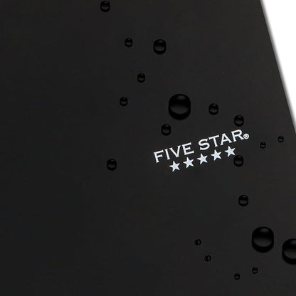 Five Star Spiral Notebook + Study App, 3 Subject, Wide Ruled Paper, 8" x 10-1/2", 150 Sheets, Black (73094)