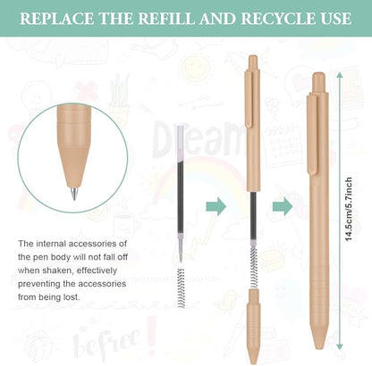 AUAUY Colored Retractable Gel Pens, 5PCS Cute Retractable Quick Dry Gel Ink Pen, Cute Pens 0.5mm Medium Point Quick Drying for Writing Drawing Journaling Note Taking School Office Home