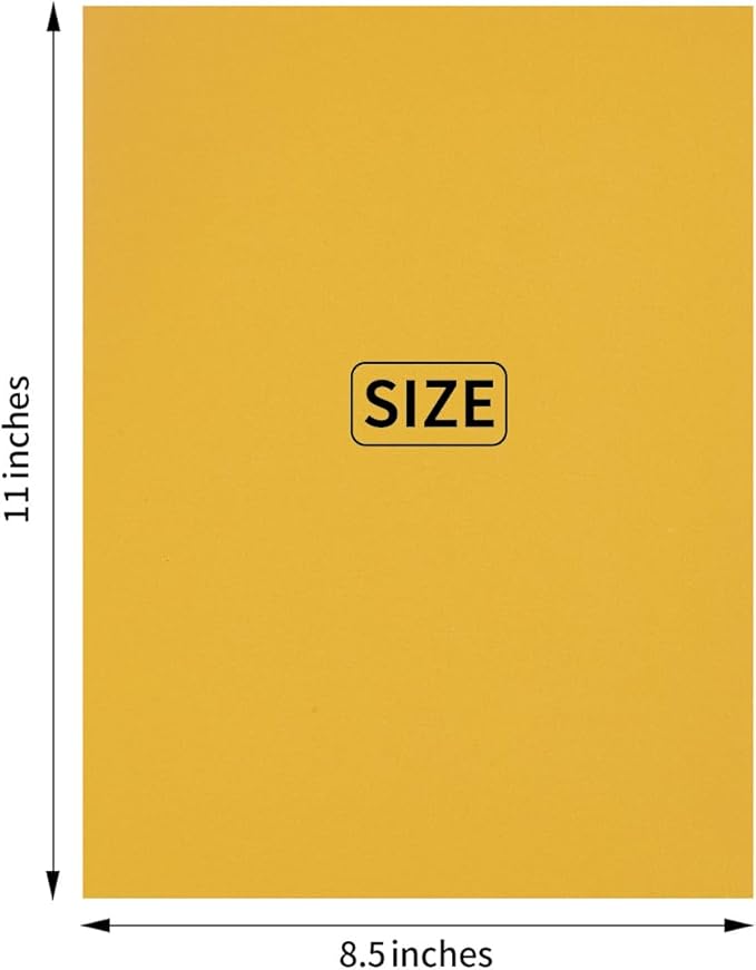 30 sheets Cardstock Paper 8 1/2 x 11 Inches for Crafts and Invitations (Orange/Orange-Red/Yellow)