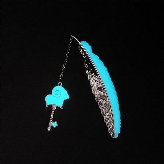 Zodiac Feather Bookmark Gifts for Women Men, Cool Metal Bookmark Glow in The Dark Aries Bookmark, Luminous Star Sign Constellation Horoscope Bookmark Gifts