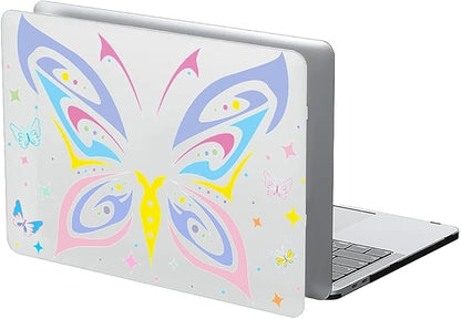Compatible with 16 Inch MacBook Pro A2141, Colorful Butterfly Hard Plastic Shell Cover Case