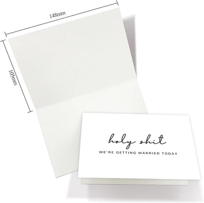 Set of 2 Funny Wedding Gift Cards, To My Groom Bride On Our Wedding Day Card, Wedding Day Vows Card for Wife Husband.（HOLY B）