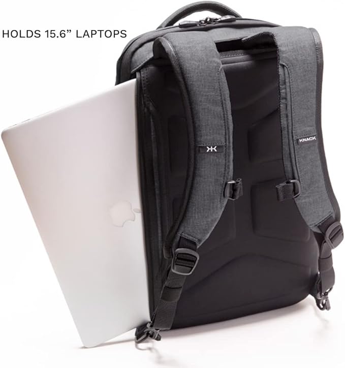Knack Series 1 Laptop Backpack Fits up to 15 Inch - Knack Bags Carry-On Backpack, TSA Approved, Expandable Travel Backpacks (Savile Gray, Medium)