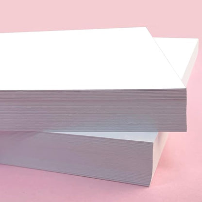 100 Sheets White Cardstock Thick Paper - Blank Heavy Weight 350gsm Cover Card Stock for Invitations,Stationery Printing,Scrapbooking,Crafts,DIY Cards, Paper Crafting (8.5x11 Inches)
