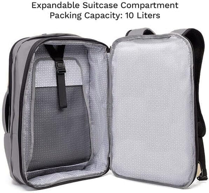 Knack Small Series 2 Laptop Backpack Fits up to 16 Inch Laptops - Knack Bags Carry-On Backpack, TSA Approved, Expandable Travel Backpacks With 2 Day Outfit Capacity, Alloy Gray