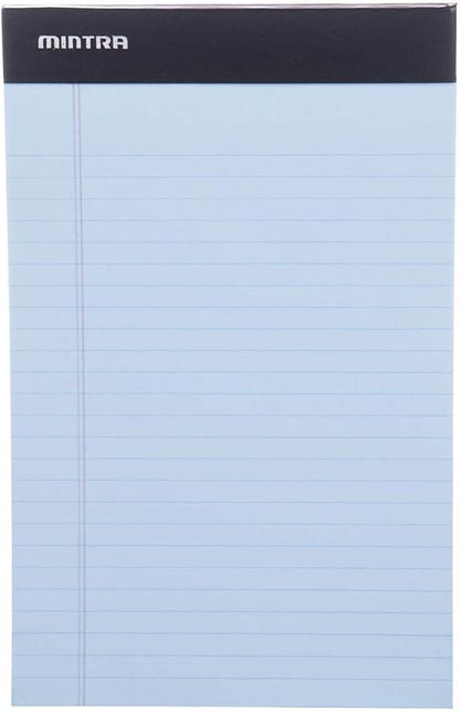 Mintra Office Legal Pads, ((xBasic, 5in x 8in, (Pastel), 36pk (6-6pks)), Narrow Ruled, 50 Sheets per Notepad, Micro perforated Writing Pad, Notebook Paper for School, College, Office, Work
