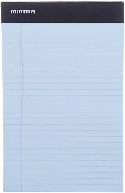 Mintra Office Legal Pads, ((xBasic, 5in x 8in, (Pastel), 36pk (6-6pks)), Narrow Ruled, 50 Sheets per Notepad, Micro perforated Writing Pad, Notebook Paper for School, College, Office, Work