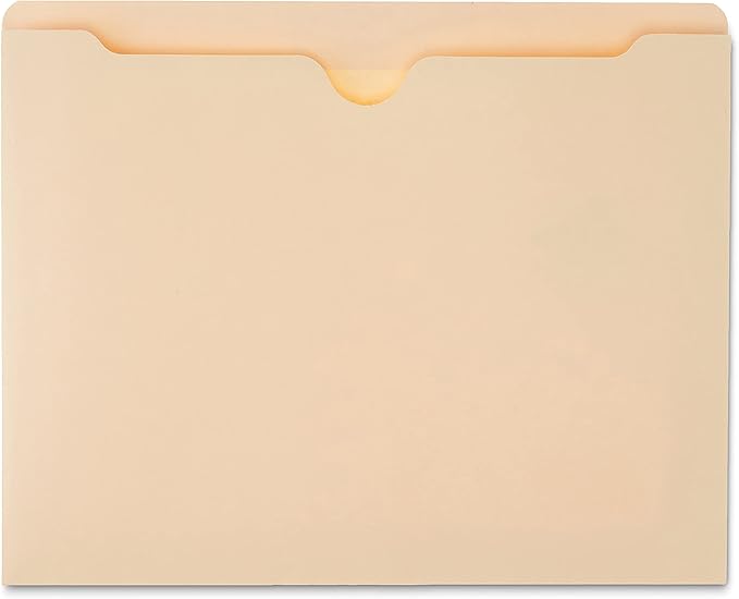 Amazon Basics File Folders Jacket, Reinforced Straight-Cut Tab, 2 Inch Expansion, 50-Pack, Letter Size, Manila