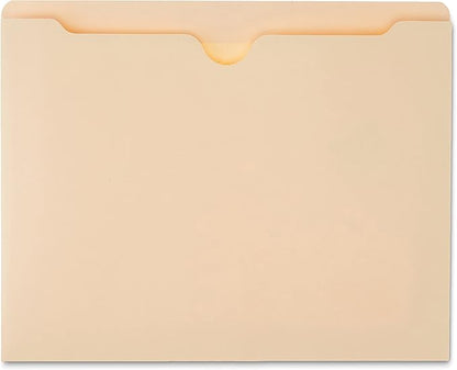 Amazon Basics File Folders Jacket, Reinforced Straight-Cut Tab, 2 Inch Expansion, 50-Pack, Letter Size, Manila