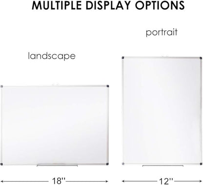 XIWODE Magnetic Dry Erase Board, Wall-Mounted whiteboard, 12 x18 inches, Exquisite Writing Board, Silver Aluminum Frame, Durable, Smooth Board Surface is Easy to Write and Clean