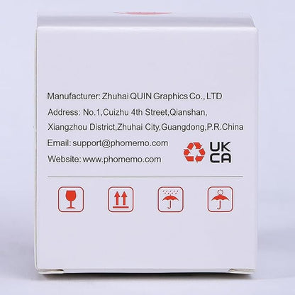 Phomemo Thermal Labels- Sticker Label for M110/M221/M220/M120/M200 Label Printer,1.97"x3.15"(50x80mm),100 Labels/Roll, Black on White