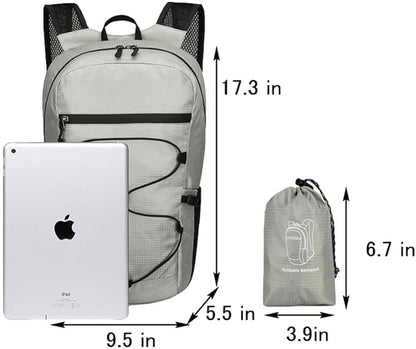 Scotry Lightweight Packable Mesh Strap Travel Backpack, Water Resistant Man Women Foldable Daypack for Outdoor Vacations (Green)