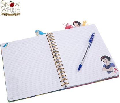 Innovative Designs Disney Snow White Tab Journal Notebook, Spiral Bound, 96 Lined Pages, 8 x 7 inches