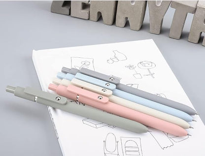 erofa 5 PCS Zennyth Gel Pens Quick Dry Fine Point Premium Retractable Rolling Ball Black Ink Smooth Writing Pens for School Office (Morandi)