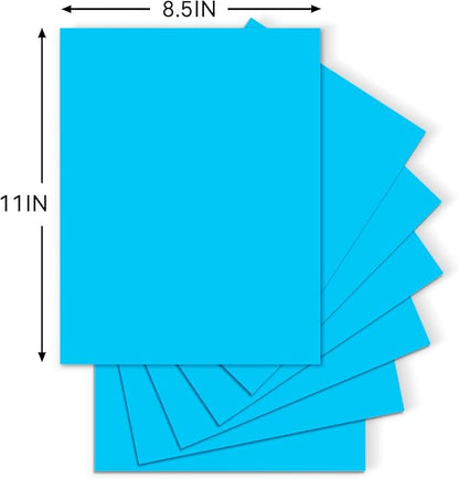25Sheets Blue Cardstock Paper, 8.5 x 11 Card stock for Cricut, Thick Construction Paper for Card Making, Scrapbooking, Craft 90 lb / 250 gsm