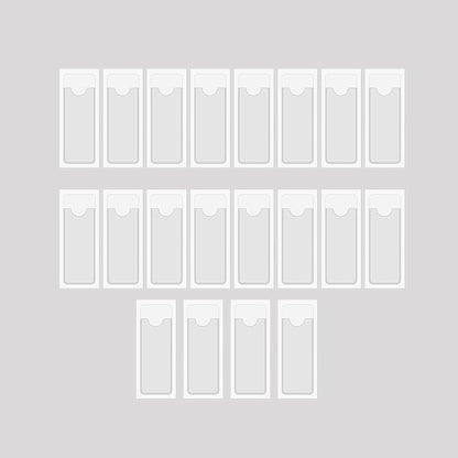 Clear Adhesive Pockets Sleeves,Plastic Self Adhesive Label Holders Pockets Holder for Index Cards Planners Cabinets Shelves (1.18"x3.74"(30x95mm)-20PCS)