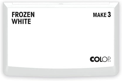 COLOP Make Series, Ink Stamp Pads, with Non-Toxic Premium Ink, Water-Based Acid-Free (Frozen White, Make 3-3-1/2" x 6-1/4")
