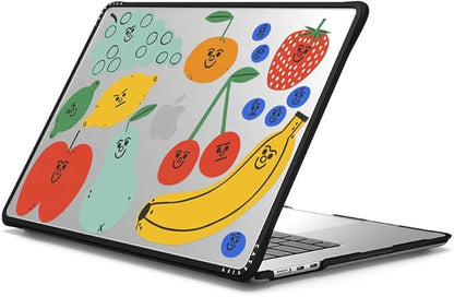 CASETiFY Impact MacBook Air 15" (2023/2024) Case [Enhanced Protective Corner Design/Ventilation Cutouts/Anti-Slip Grip] - Fruit Salad MacBook Case - Clear Black