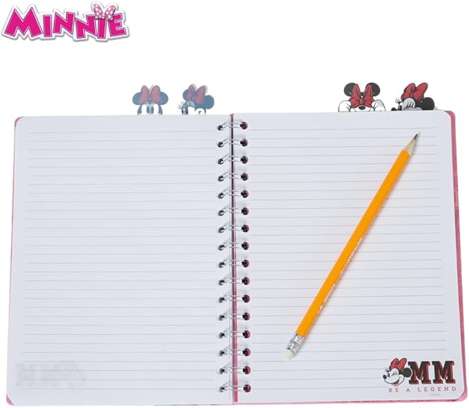 Innovative Designs Disney Minnie Mouse Journal Notebook, Spiral Bound, 96 Lined Pages, 8 x 7 inches, Pink