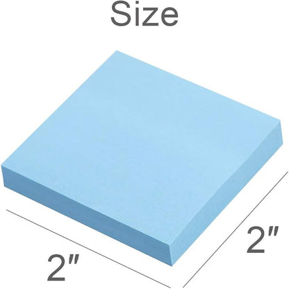 Vanpad (24 Pack) Sticky Notes 2x2 in Pastel Post Stickies Super Sticking Power Memo Pads Strong Adhesive, 64 Sheets/pad
