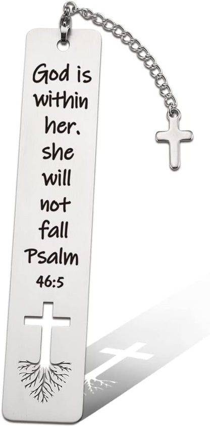 Christian Inspirational Gift for Women, Bible Verse Bookmark with Tassel Funny Gift for Women, Birthday Christmas Bookmarks Gifts for Bookworms Friends Sister Girl Female Book Club Religious Gift-ZB1