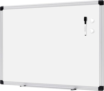 Amazon Basics Magnetic Dry Erase Whiteboard, 24"W x 18"H, Aluminium Frame, Silver/White