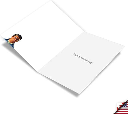 NobleWorks, Funny Anniversary Greeting Card with 5 x 7 Inch Envelope (1 Card) Couple, Husband, Wife, Parents Anniversary Congratulations Almost Every Day C10850ANG