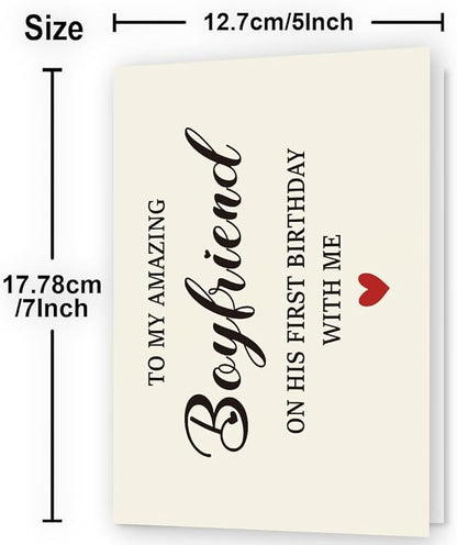 Birthday Card & Gift for Boyfriend, and Him | Happy Birthday Decorations for Boyfriend