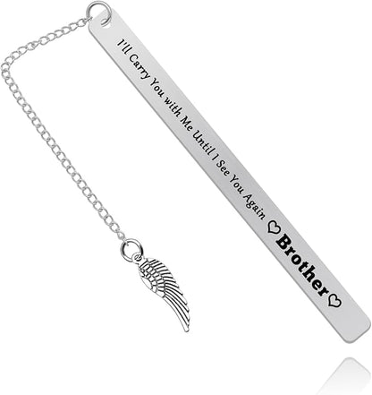 Brother Memorial Bookmark Memorial Gift for Loss of Brother Sympathy Gift for Loss of Brother in Memory of Brother Remembrance Bereavement Gifts for Men Loss of Brother Friends Gifts Book Mark