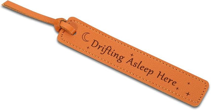 Leather Bookmark Wedding Party Gift Wedding Gift for Book Lovers Bookish Gift Drifting Asleep Here Book Marks for Reading Women Leather Anniversary Gifts for Her Women Wedding Reader