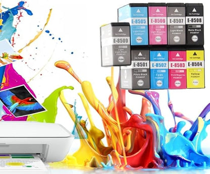 by CanInk 850XL Remanufactured Ink Cartridge T850 UltraChrome HD Ink Compatible with SureColor P800 Inkjet Printer T850XL (9 Pack) Full Set