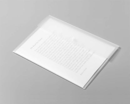 VANRA Poly File Folder Pockets File Jacket Plastic Envelope Flat Document Letter Organizer with Snap Button Closure A4 Letter Size (Pack of 5, Translucent)