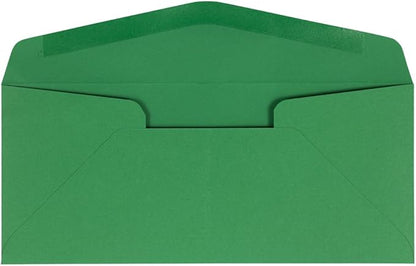 JAM PAPER #10 Business Colored Envelopes - 4 1/8 x 9 1/2 - Green Recycled - Bulk 250/Box