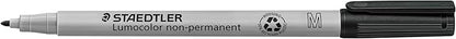 Staedtler Lumograph Non-Permanent Wet Erase Marker Pens, Medium Tip Refillable Colored Markers, 8 Pack, 315 WP8