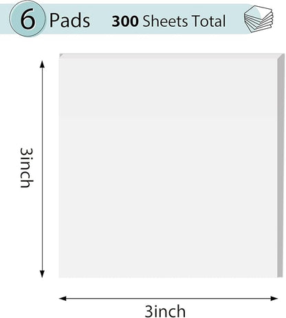 Transparent Sticky Notes, 3x3 inch Clear Sticky Notes, Self-Adhesive Waterproof Translucent Sticky Notes for Annotation College School and Office Supplies - 300 Sheets