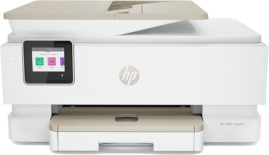 HP Envy Inspire 7955e Inkjet Printer All in One Wireless Printer Copy Scanners 2.7 Inch Touchscreen 15ppm Black 10ppm Color Phone Computer Wireless Printers for Home Use Office 1W2Y8A (Renewed)