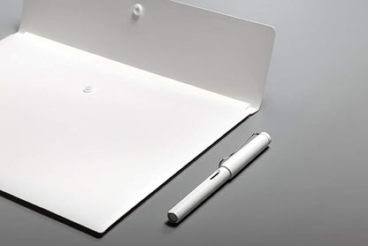 VANRA Poly File Folder Pockets File Jacket Plastic Envelope Flat Document Letter Organizer with Snap Button Closure A4 Letter Size (Pack of 5, White)