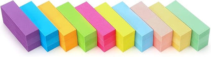 30 Pads 0.6x2 Inch Sticky Notes Flags Tabs Page Markers 10 Bright Color Sticky Index Tabs Page Flags 80 Sheet/Pad