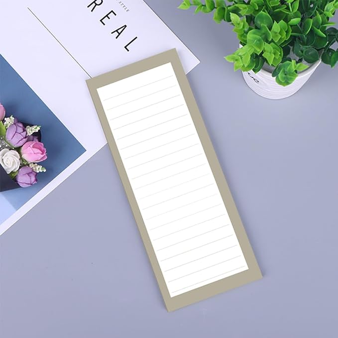 4 Pack Magnetic Notepads for Refrigerator, Full Magnet Back Design Magnetic Memo Pads, 50 Sheets per Note Pads To-Do List, Shopping List (Simple Style)