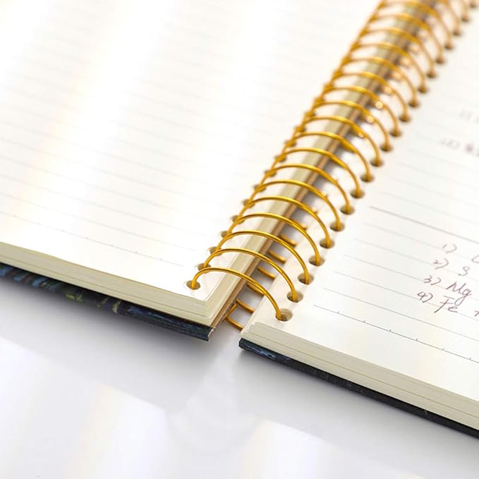 Starry Night Spiral Notebook Van Gogh Notebook Spiral Journal Hardcover Spiral Bound Journal for Women 300 Pages Wide Ruled for Work,School,Journaling,Office(Starry Night, B5 7.3" x 10.6")