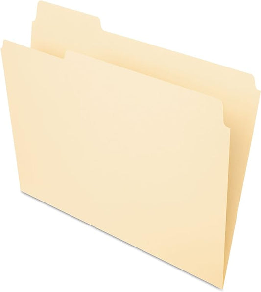 Pendaflex File Folders, Letter Size, 1/3 Cut, Manila, 100 per Box (752 1/3)