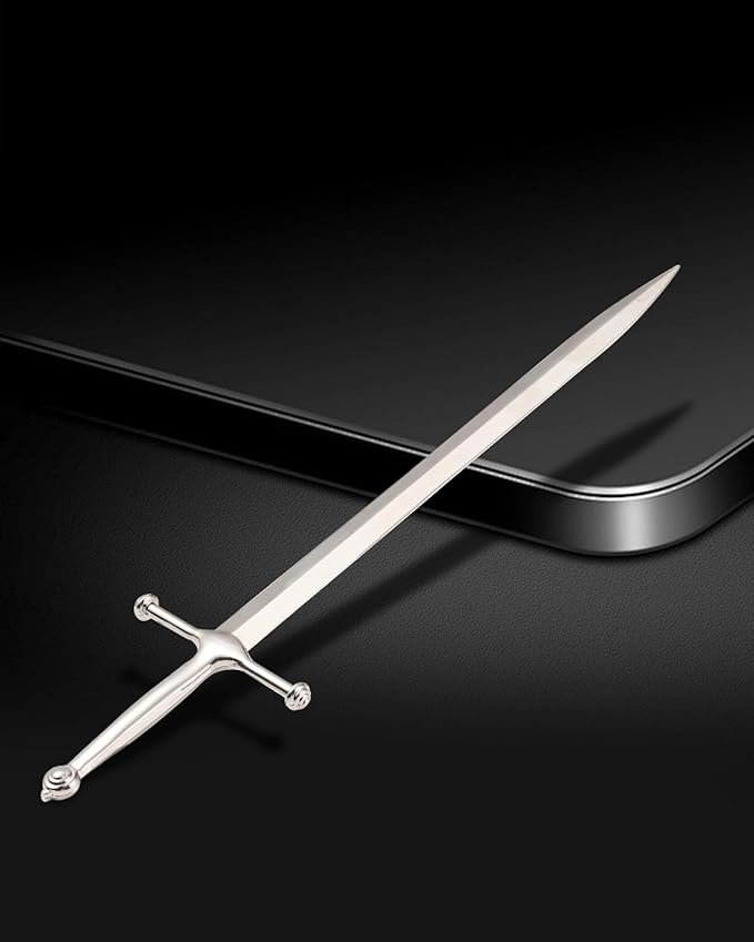 Letter Opener Envelope Slitter Mail Opener Tool Sword Letter Opener Vintage Decorative Letter Opener Knife Desks Decoration Silver Ergonomic Grip Handle Office Mail Supplies