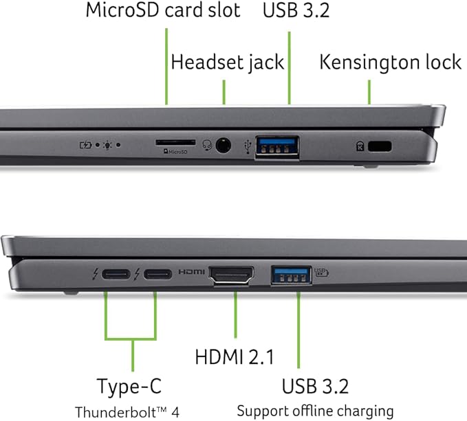 Acer Swift Go 16 Intel Evo Edition Laptop | 16" 1920 x 1200 Touch Display | Unlock AI Experiences | Intel Core Ultra 9 Processor 185H | Intel ARC | 16GB LPDDR5X | 1TB SSD | Wi-Fi 7 | SFG16-72T-95Z6