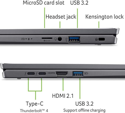 Acer Swift Go 16 Intel Evo Edition Laptop | 16" 1920 x 1200 Touch Display | Unlock AI Experiences | Intel Core Ultra 9 Processor 185H | Intel ARC | 16GB LPDDR5X | 1TB SSD | Wi-Fi 7 | SFG16-72T-95Z6