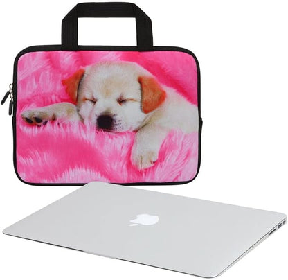 11 11.6 12 12.1 12.5 inch Laptop Carrying Bag Chromebook Case Notebook Ultrabook Bag Tablet Cover Neoprene Sleeve for Apple MacBook Air Samsung Google Acer HP DELL Lenovo Asus (Cute Dog)