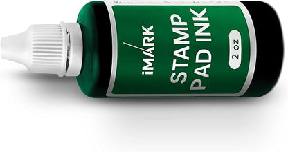 iMARK Premium Refill Ink for Self-Inking Stamps, Daters and Stamp Pads (2 oz, Green)
